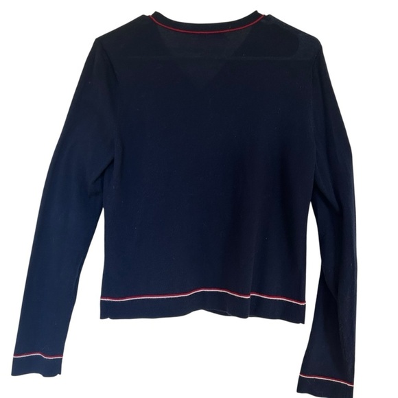 Brooks Brothers Blue and Red Cardigan size M Merino Wool Classic Preppy Academia - Picture 6 of 7